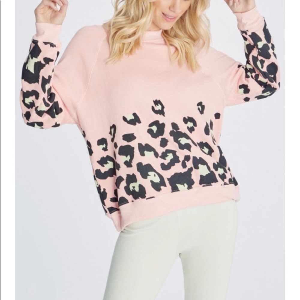 WILDFOX SPOTTED SUMMERS SWEATSHIRT DOVE COUTURE GOING SOMEWHERE
